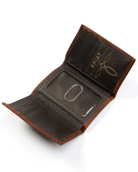 Image #2 - Ariat Men's Tri-Fold Leather Wallet, Sunshine, hi-res