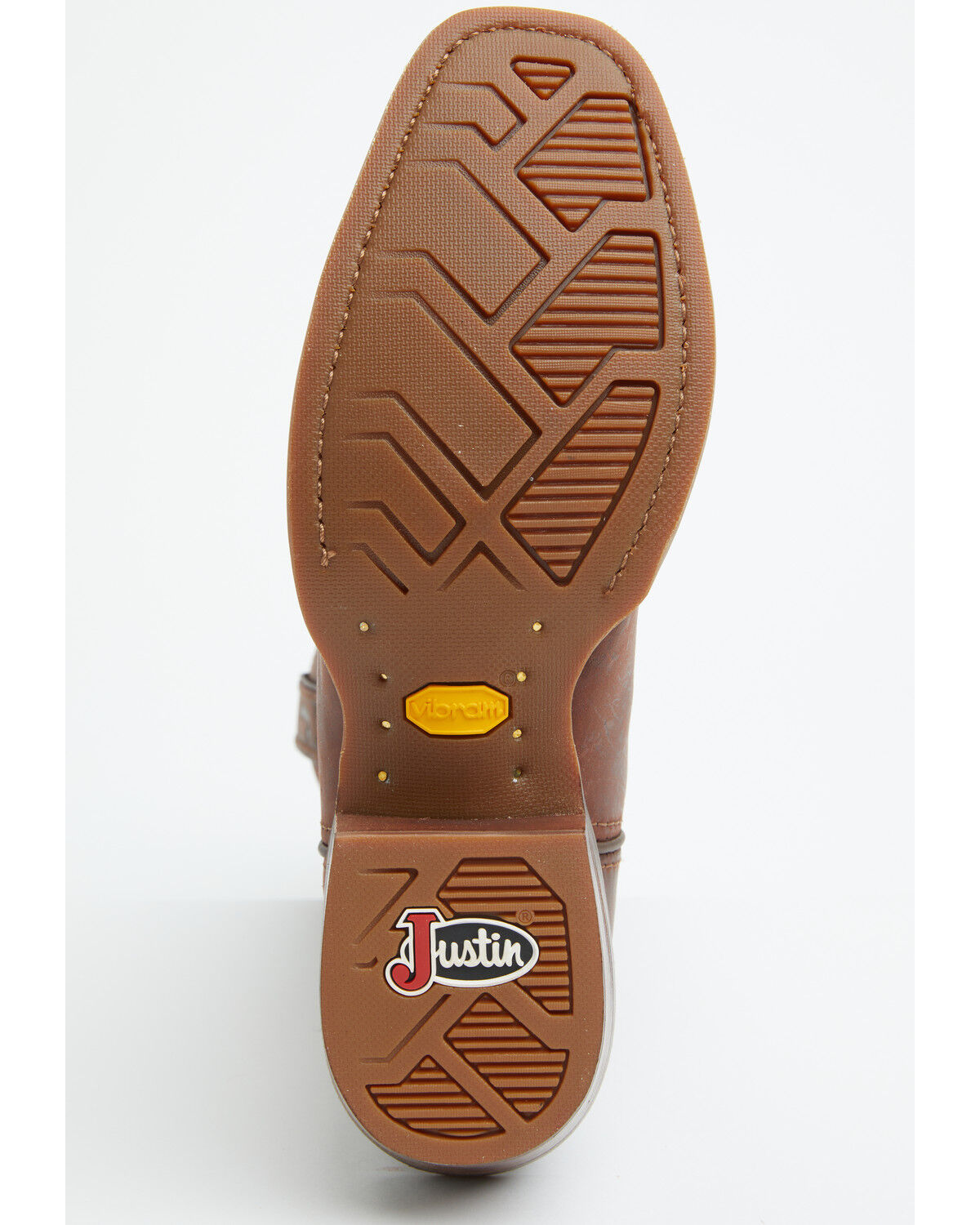 Image #7 - Justin Men's Frontier Cowboy Town Bay Performance Western Boots - Square Toe, Brown, hi-res