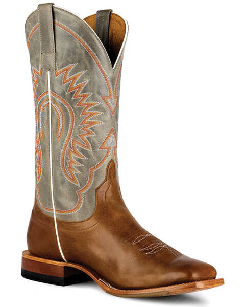 Image #1 - Horse Power Men's Gunny Jimmy Western Performance Boots - Broad Square Toe, Tan, hi-res
