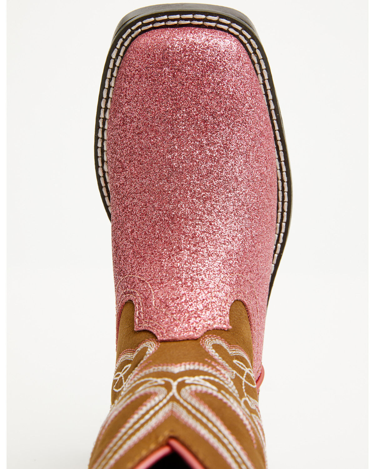 Image #6 - Shyanne Girls' Avery Glitter Western Boots - Broad Square Toe, Pink, hi-res