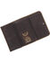 Image #2 - American West Women's Brown Tri-Fold Sacred Bird Feather Wallet, Distressed Brown, hi-res