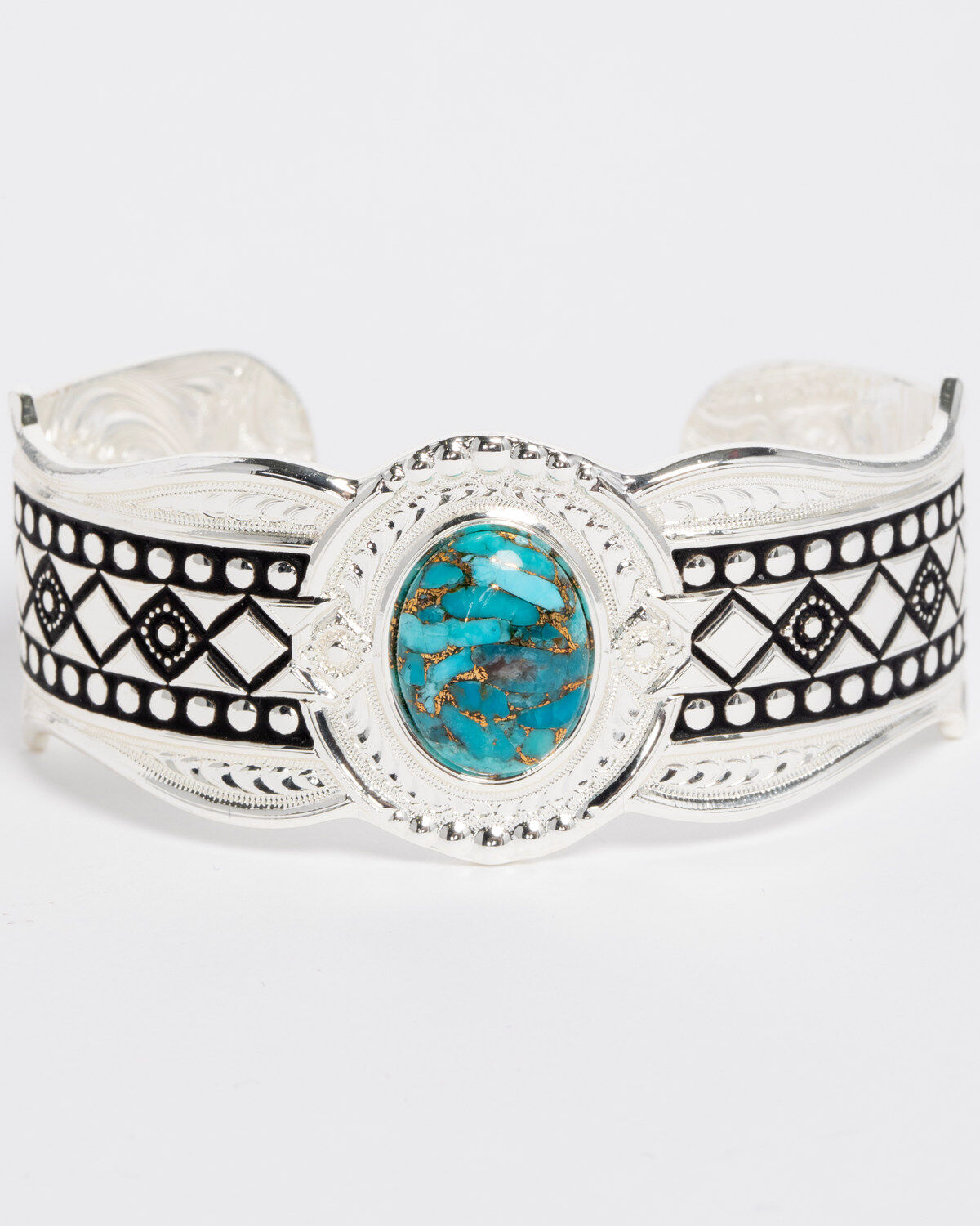 Montana Silversmiths Women's Phases of the World Cuff Bracelet, Silver, hi-res