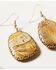 Image #2 - Shyanne Women's Champagne Chateau Jasper Slab Earrings, Gold, hi-res