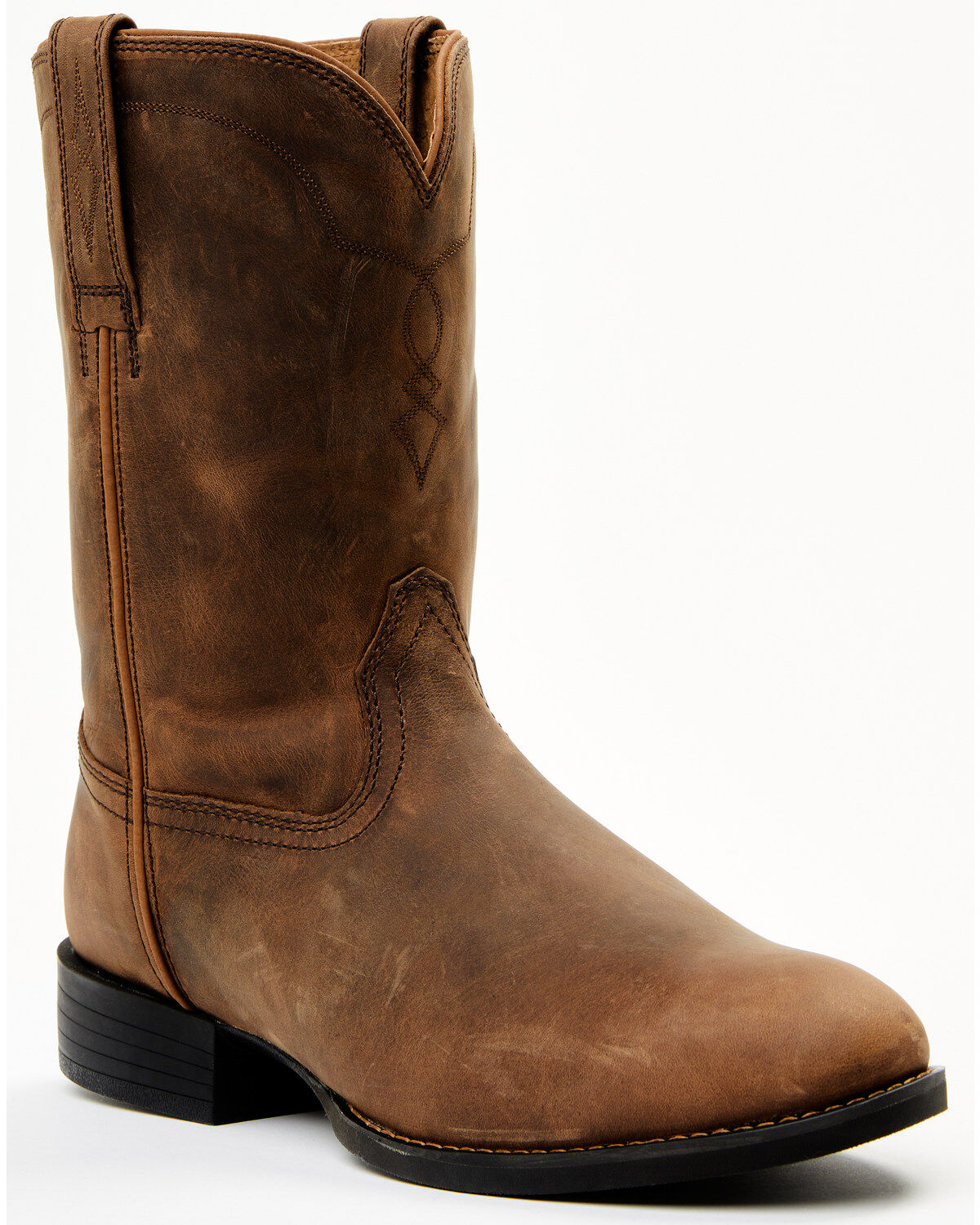 Cody James Cush Core&reg; Men's Highland Roper Western Boots - Round Toe, Tan, hi-res