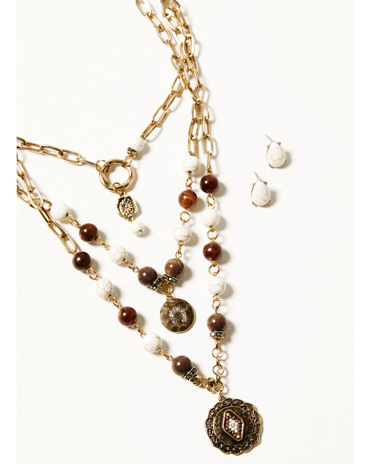 Shyanne Women's Summer Moon Antique Gold Jewelry Set - 3 Piece, Gold, hi-res