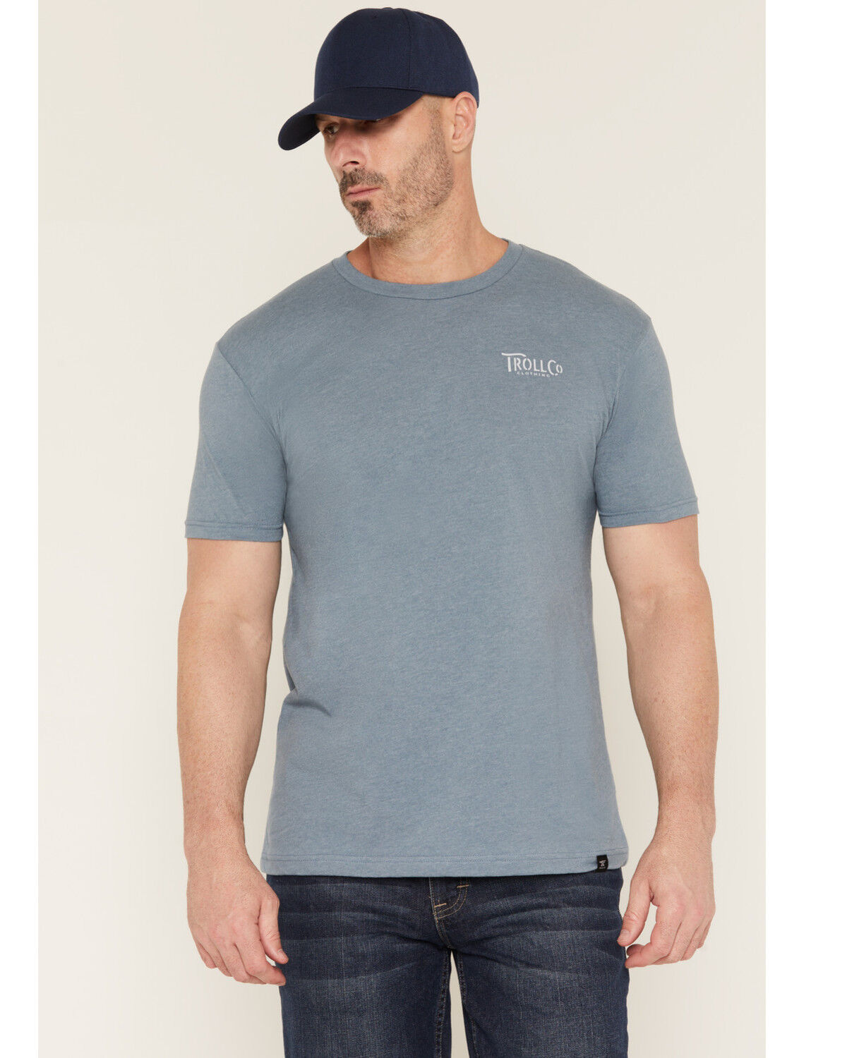 Image #2 - Troll Co Men's Headstrong Short Sleeve Graphic T-Shirt, Blue, hi-res