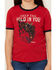 Image #3 - Wrangler Girls' Bucking Bronco Short Sleeve Graphic Tee , Red, hi-res