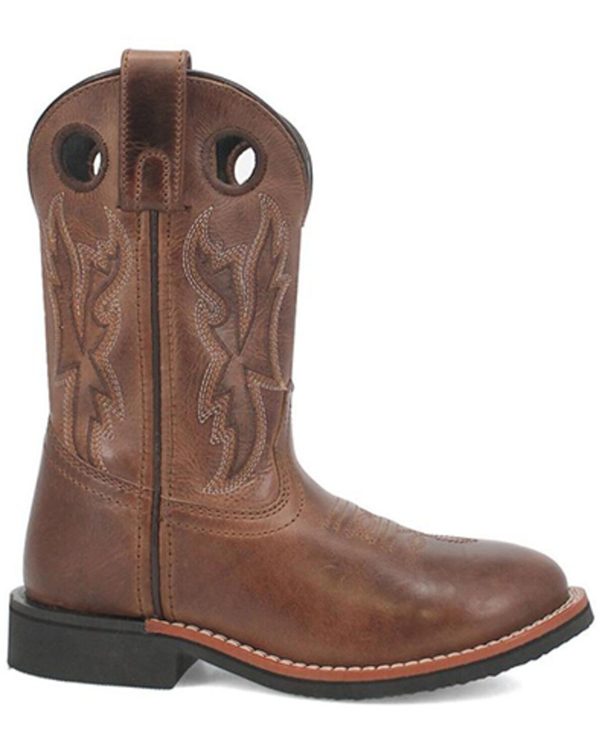 Image #2 - Dan Post Little Boys' Lil Dawson Western Boots - Round Toe, Brown, hi-res