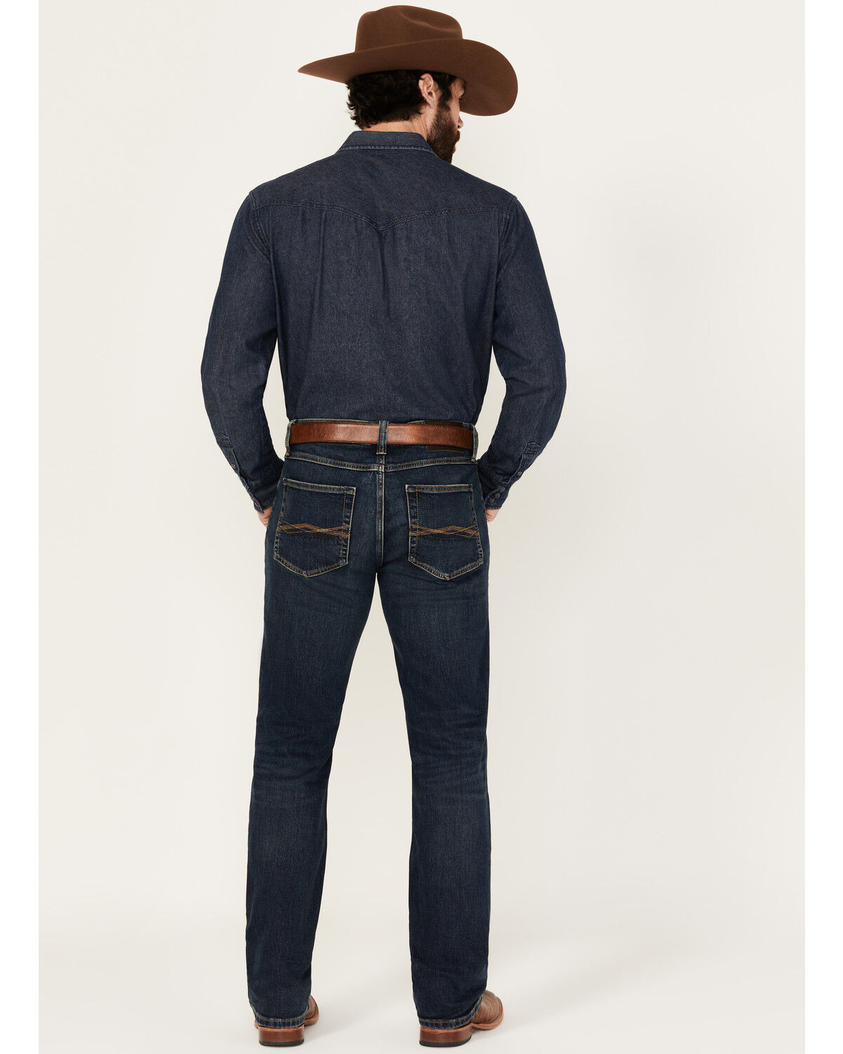 Image #3 - RANK 45&reg; Men's Calico Wash Ambush Slim Straight Stretch Denim Jeans, Dark Wash, hi-res