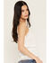 Image #2 - Shyanne Women's Lace Trim Pin Tuck Button-Front Cami, White, hi-res
