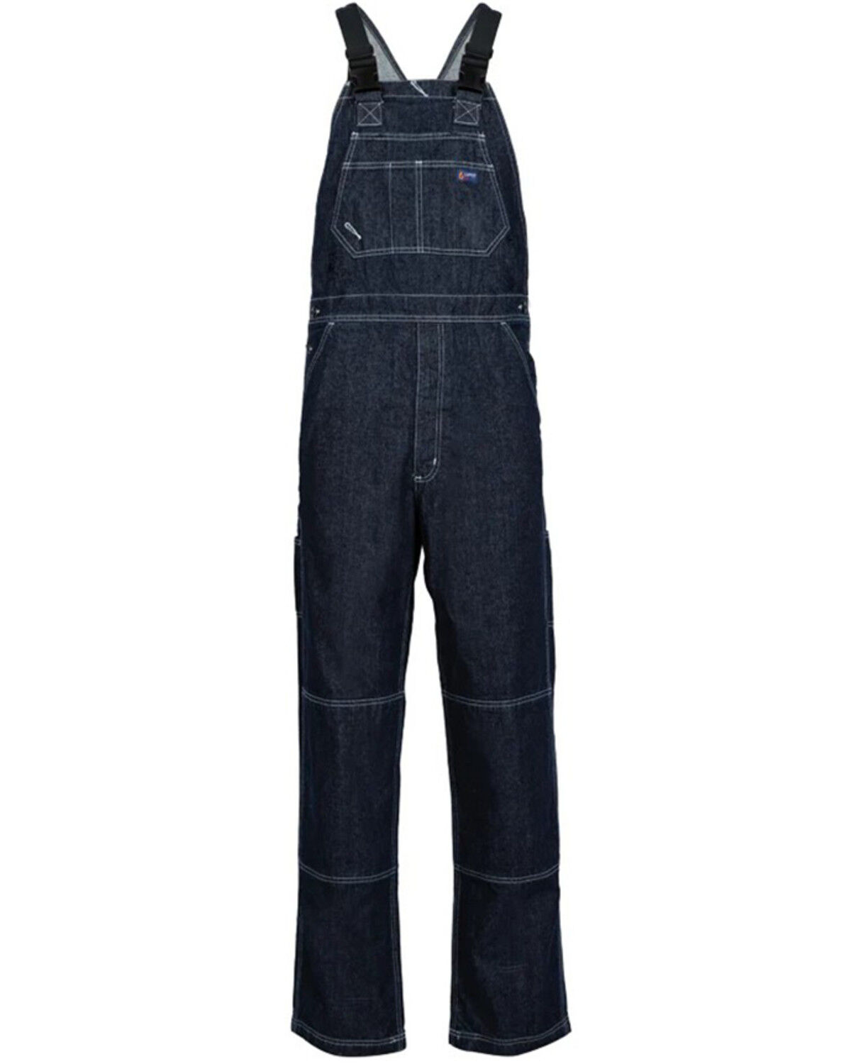 Lapco Men's FR Denim Bib Overalls, Blue, hi-res