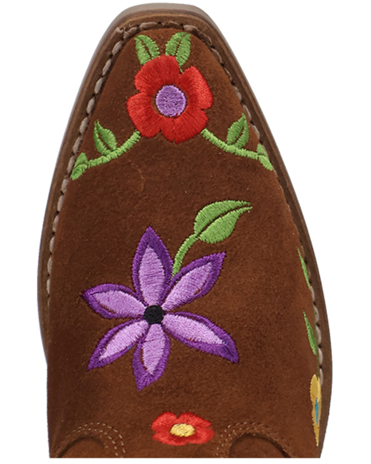 Image #6 - Dingo Girls' Flower Power Western Boots - Snip Toe, Brown, hi-res