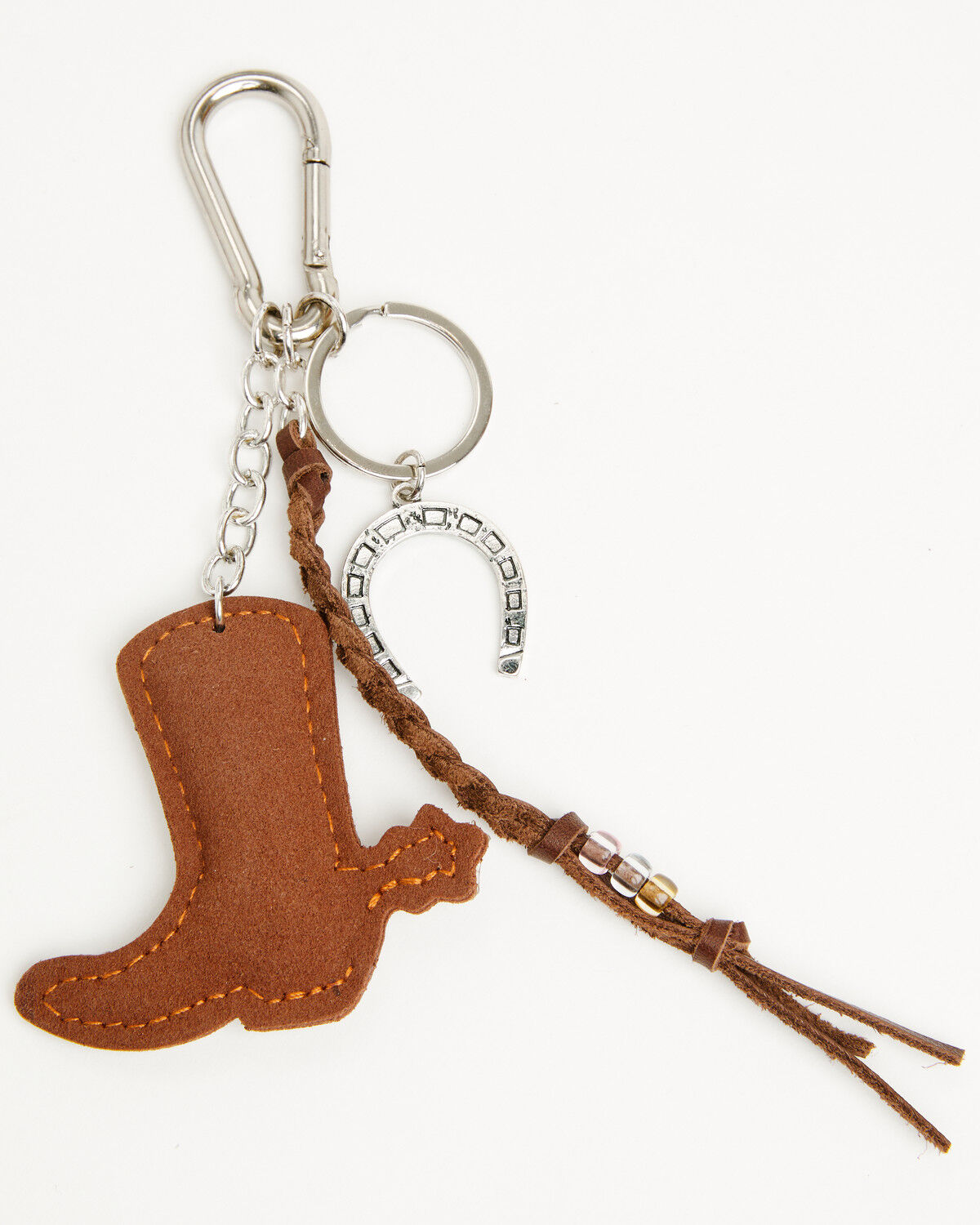 Image #4 - Shyanne Rhinestone Cowboy Boot Bag Charm, Brown, hi-res
