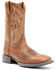 Image #1 - Justin Men's Dusky Brown Canter Cowhide Leather Western Boots - Broad Square Toe, Brown, hi-res