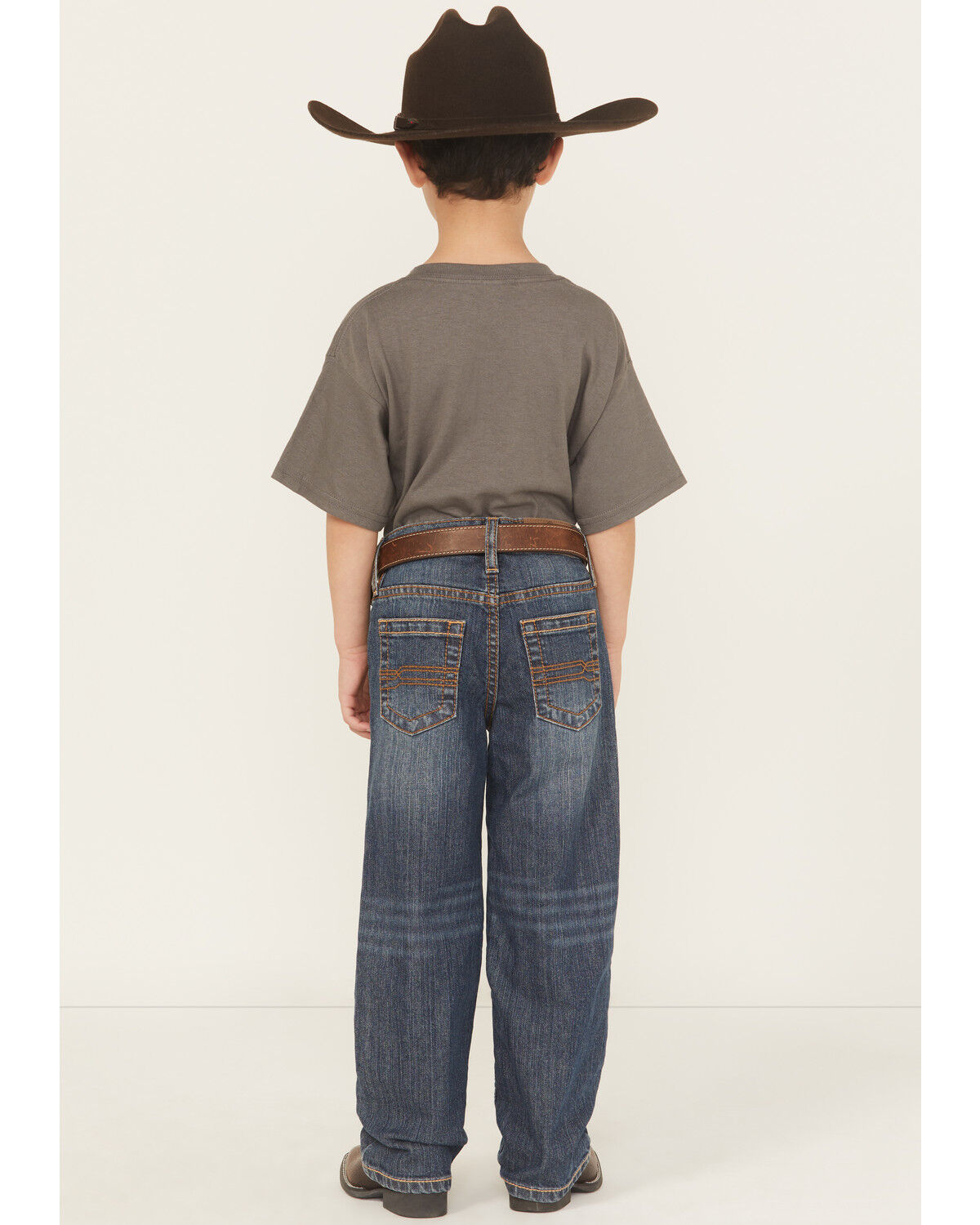 Image #3 - Cody James Little Boys' Wolfstooth Medium Wash Relaxed Bootcut Stretch Denim Jeans, Medium Wash, hi-res