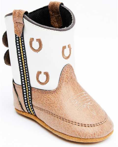 Image #1 - Cody James Infant Boys' Little Horseshoe Western Boots, Brown, hi-res