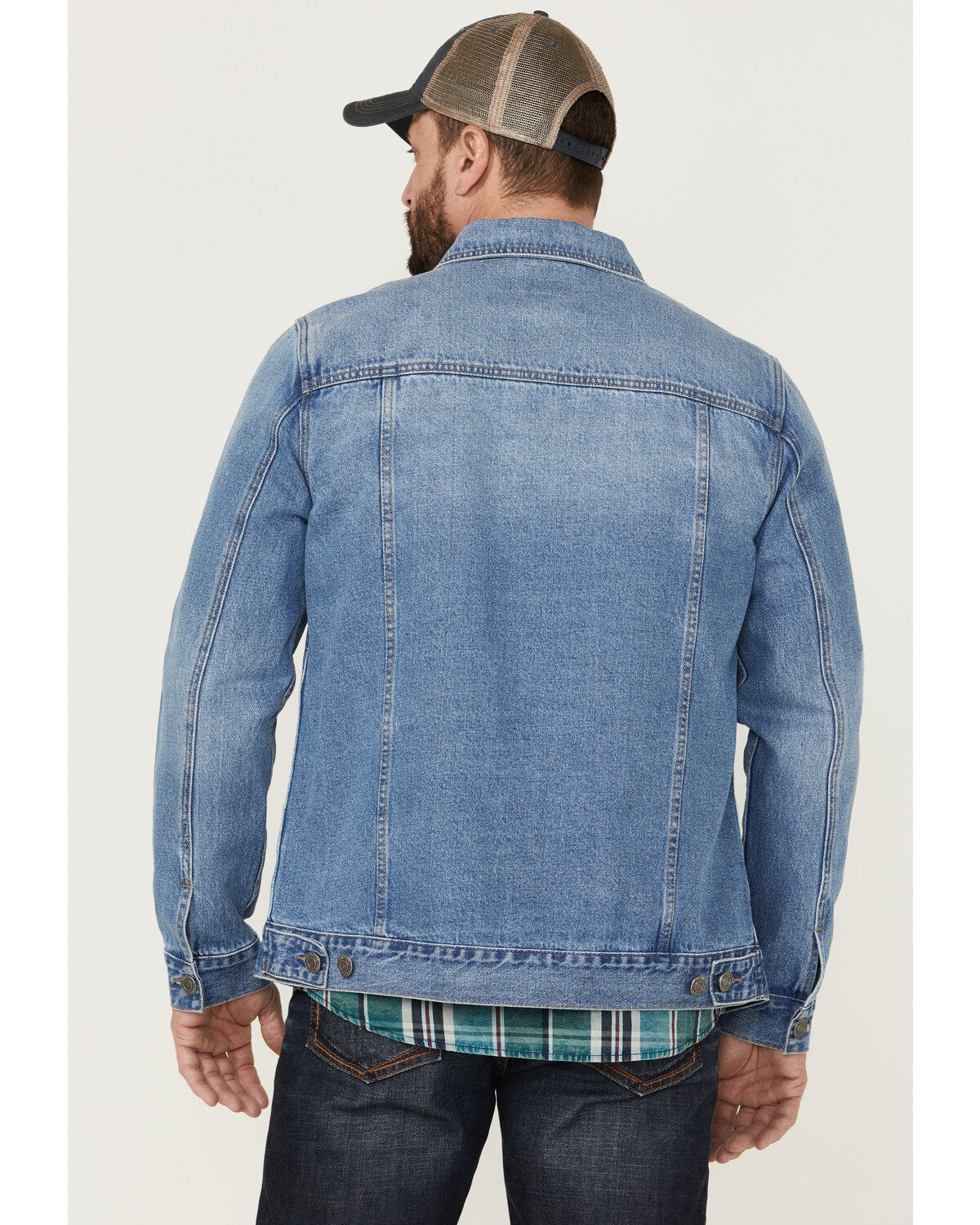 Image #4 - Moonshine Spirit&reg; Men's Button-Down Unlined Denim Trucker Jacket, Medium Wash, hi-res