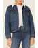 Image #4 - Wrangler Women's Sherpa-lined Denim Trucker Jacket, Blue, hi-res