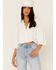 Image #1 - Sadie & Sage Women's Hope The Same Lace Crop Top, Off White, hi-res