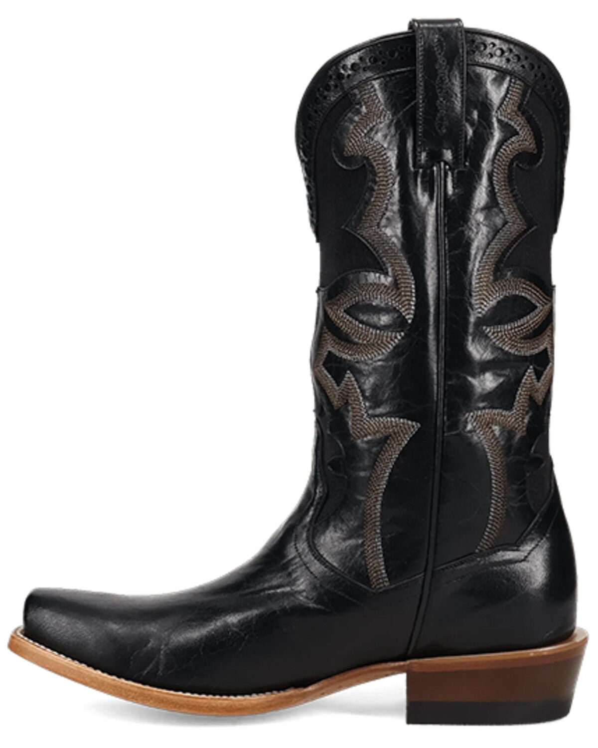 Image #3 - Dan Post Men's Frenchie Western Boots - Square Toe, Black, hi-res