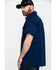 Image #3 - Hawx Men's Solid Yarn Dye Two Pocket Short Sleeve Work Shirt, Navy, hi-res