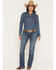 Image #1 - Wrangler Retro Women's Mae Dark Wash Mid Rise Lined Bootcut Stretch Denim Jeans, Dark Wash, hi-res