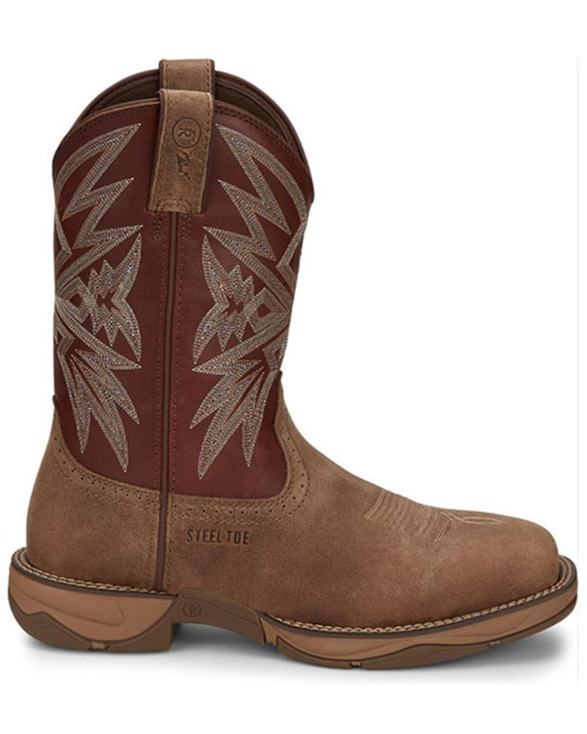 Image #2 - Tony Lama Men's 11" Bartlett Pull-On Work Boots - Steel Toe, Brown, hi-res
