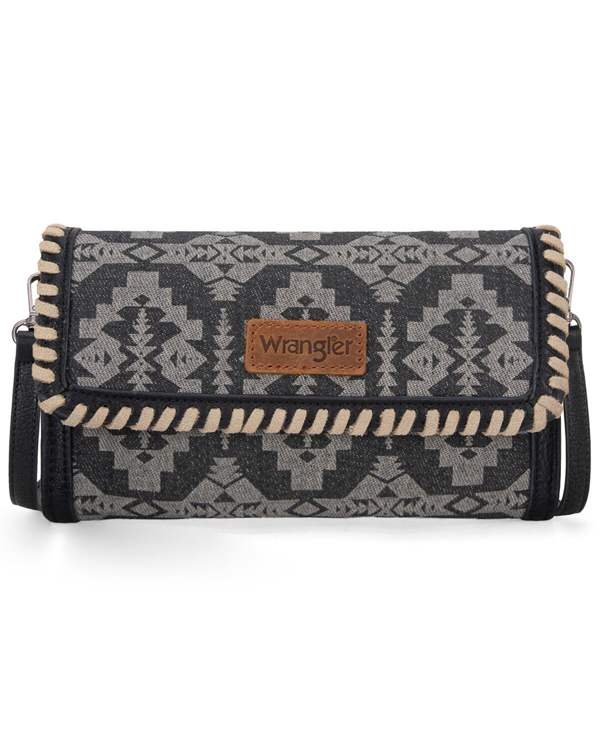 Image #2 - Wrangler Women's Southwestern Print Crossbody Bag, Black, hi-res