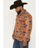 Image #2 - Cody James Men's Saddleback Southwestern Print Polar Fleece 1/4 Snap Pullover, Camel, hi-res