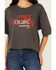 Image #3 - Wrangler Women's Space Cowboy Boxy Cropped Graphic Tee, Dark Grey, hi-res