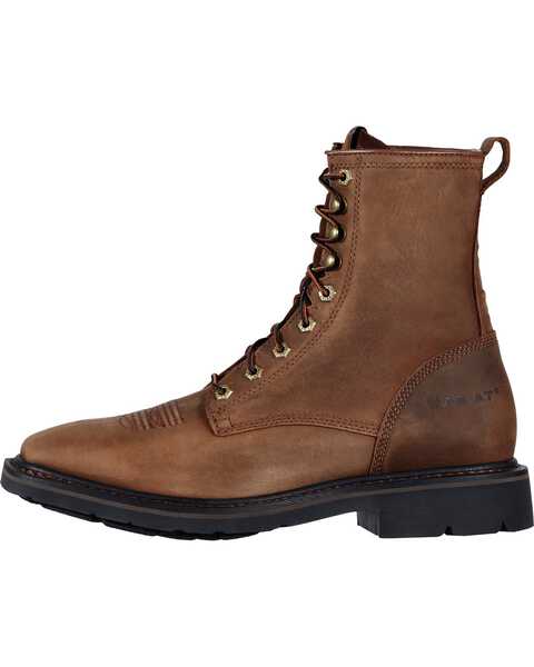 Image #5 - Ariat Men's Cascade 8" Lace-Up Work Boots - Square Toe, Brown, hi-res