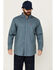 Image #1 - Ariat Men's FR Appalachia Geo Print Long Sleeve Button-Down Stretch Work Shirt, Blue, hi-res