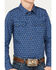 Image #3 - Cody James Boys' El Paso Geo Print Long Sleeve Snap Western Shirt , Navy, hi-res