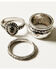 Image #2 - Shyanne Women's Soleil Squash Blossom Ring Set - 5 Piece, Silver, hi-res