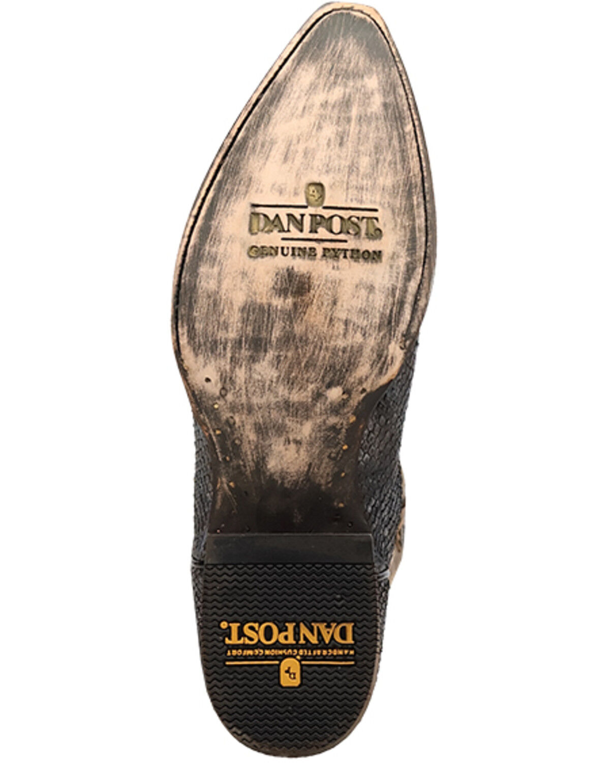 Image #7 - Dan Post Men's Stryker Exotic Python Western Boots - Snip Toe, Grey, hi-res