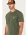 Image #2 - Carhartt Men's Re-Engineered Relaxed Fit Lightweight Short Sleeve Garment Dyed Pocket T-Shirt, Forest Green, hi-res