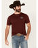 Image #2 - Cowboy Hardware Men's Boot Barn Exclusive Southwestern Logo Short Sleeve Graphic T-Shirt , Burgundy, hi-res