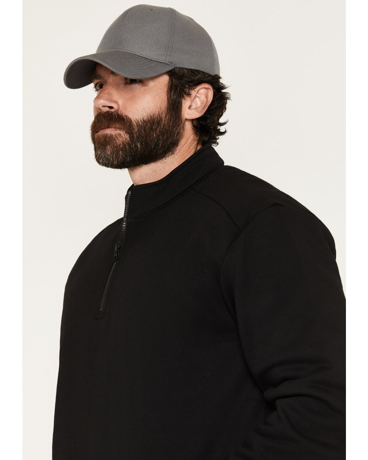 Image #2 - Forge Workwear Men's FR 1/4 Zip Work Pullover Sweater, Black, hi-res