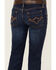 Image #5 - Shyanne Girls' Dark Wash Stretch Bootcut Riding Jeans , Dark Wash, hi-res