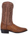 Image #2 - Dan Post Men's Full Quill Ostrich Tempe Western Boots, Saddle Tan, hi-res