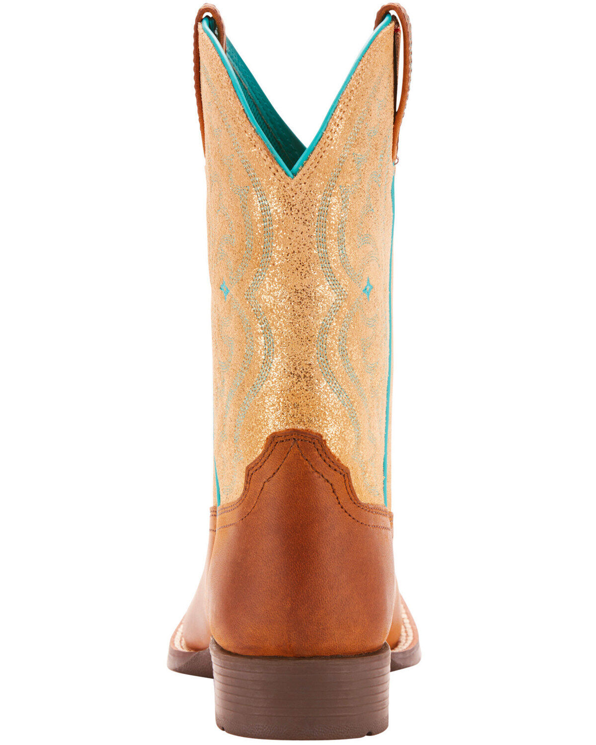 Image #5 - Ariat Girls' Quickdraw Western Boots - Square Toe, Tan, hi-res