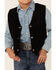 Image #2 - Scully Kid's Boar Suede Vest, Black, hi-res