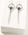 Image #1 - Shyanne Women's Steer Head with Liquid Silver-Toned Fringe Earrings, Silver, hi-res