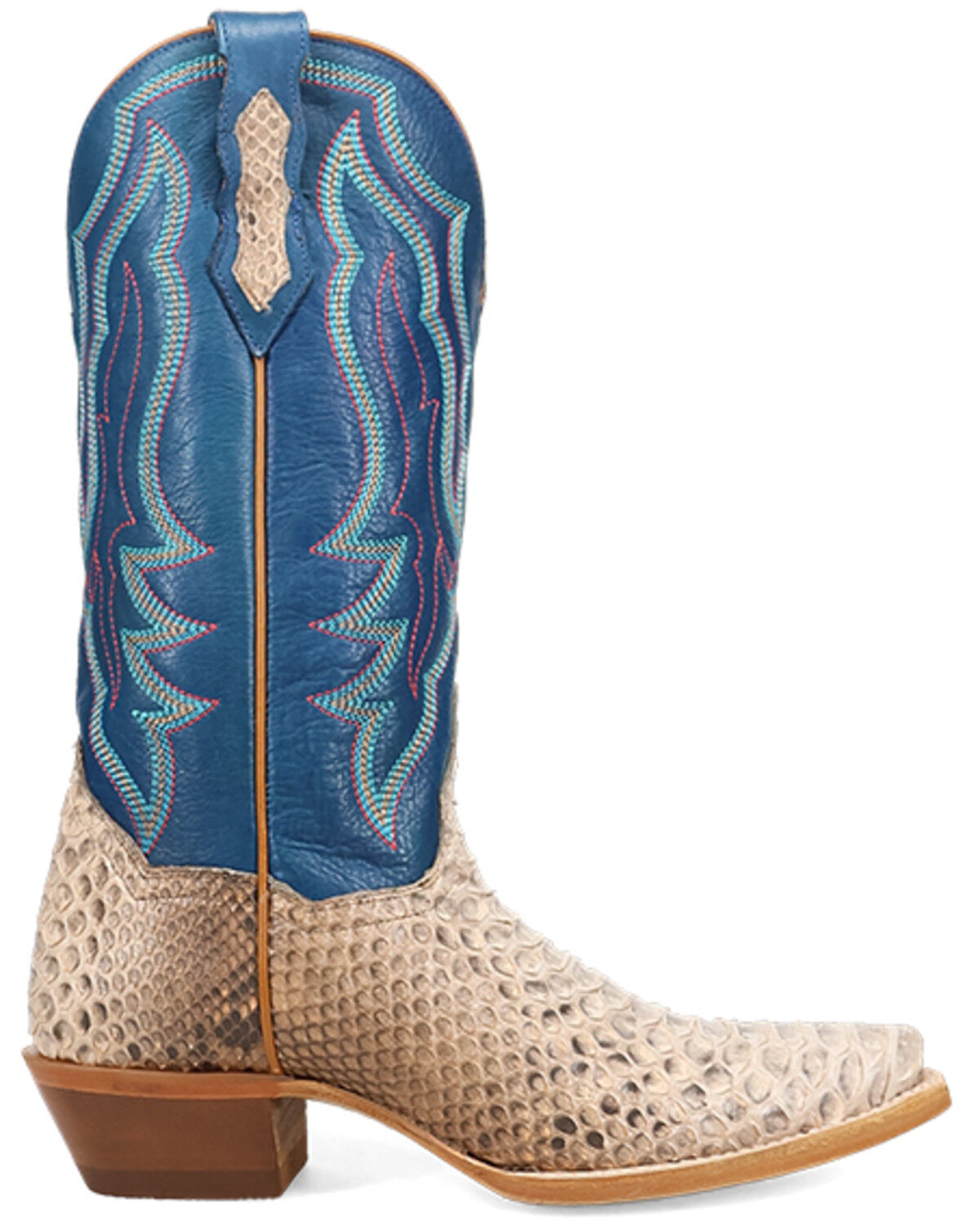 Image #2 - Dan Post Women's Petunia Dream Exotic Python Western Boots - Round Toe, Cream, hi-res