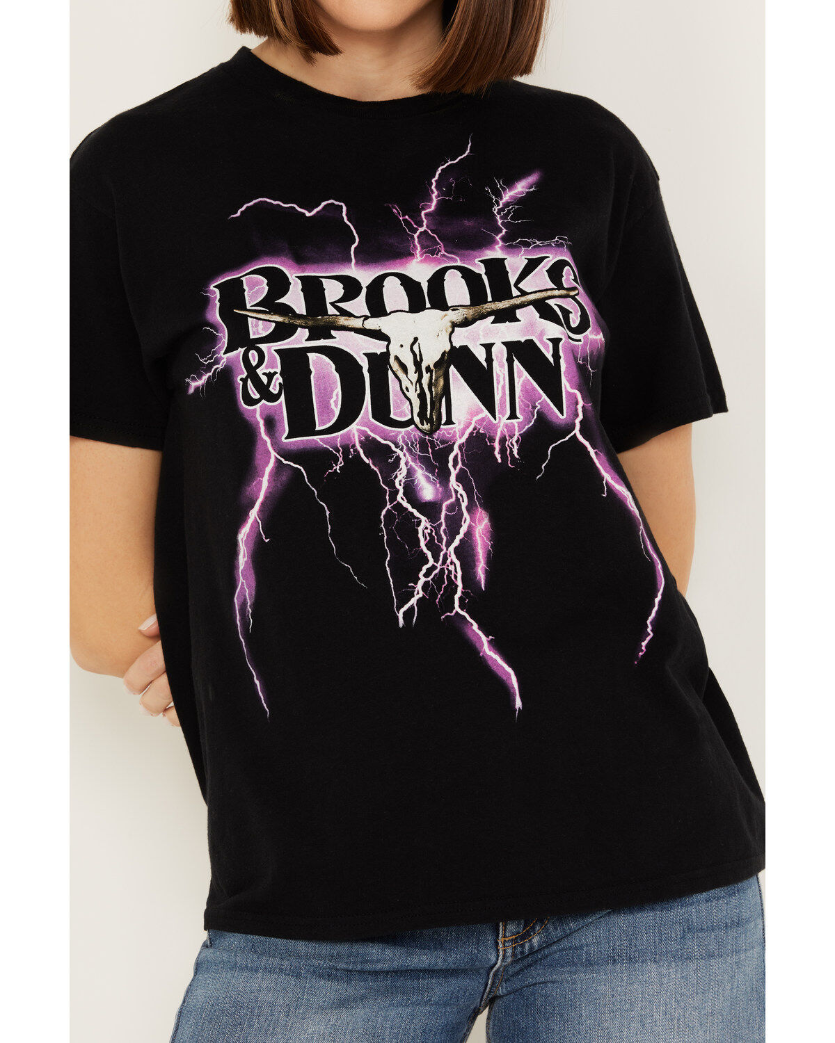 Image #3 - Merch Traffic Women's Brooks & Dunn Lightning Short Sleeve Graphic Tee, , hi-res