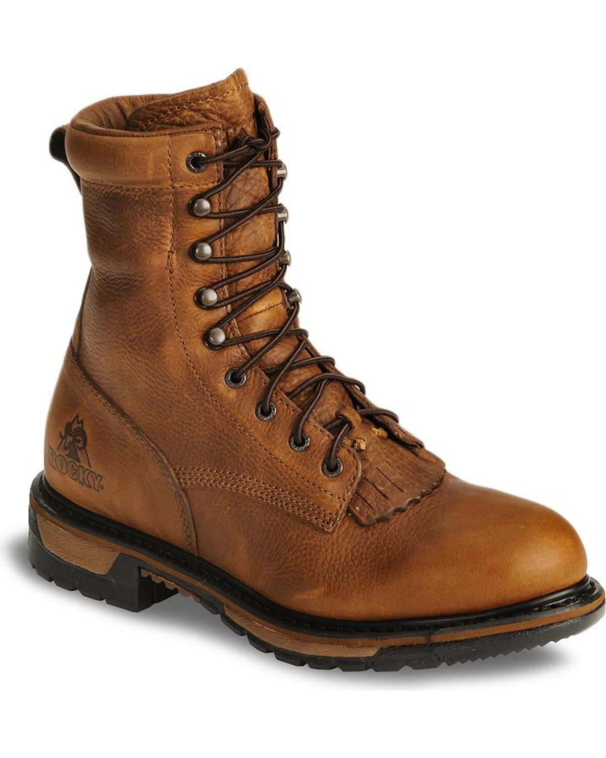Rocky Men's Ride Waterproof Western Boots, Tan, hi-res