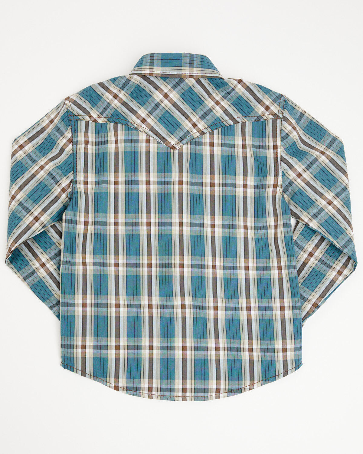 Image #3 - Cody James Toddler Boys' Niagra Falls Plaid Print Long Sleeve Snap Western Shirt, Blue, hi-res