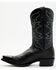 Image #3 - Dan Post Men's Exotic Ostrich Western Boots - Snip Toe , Black, hi-res