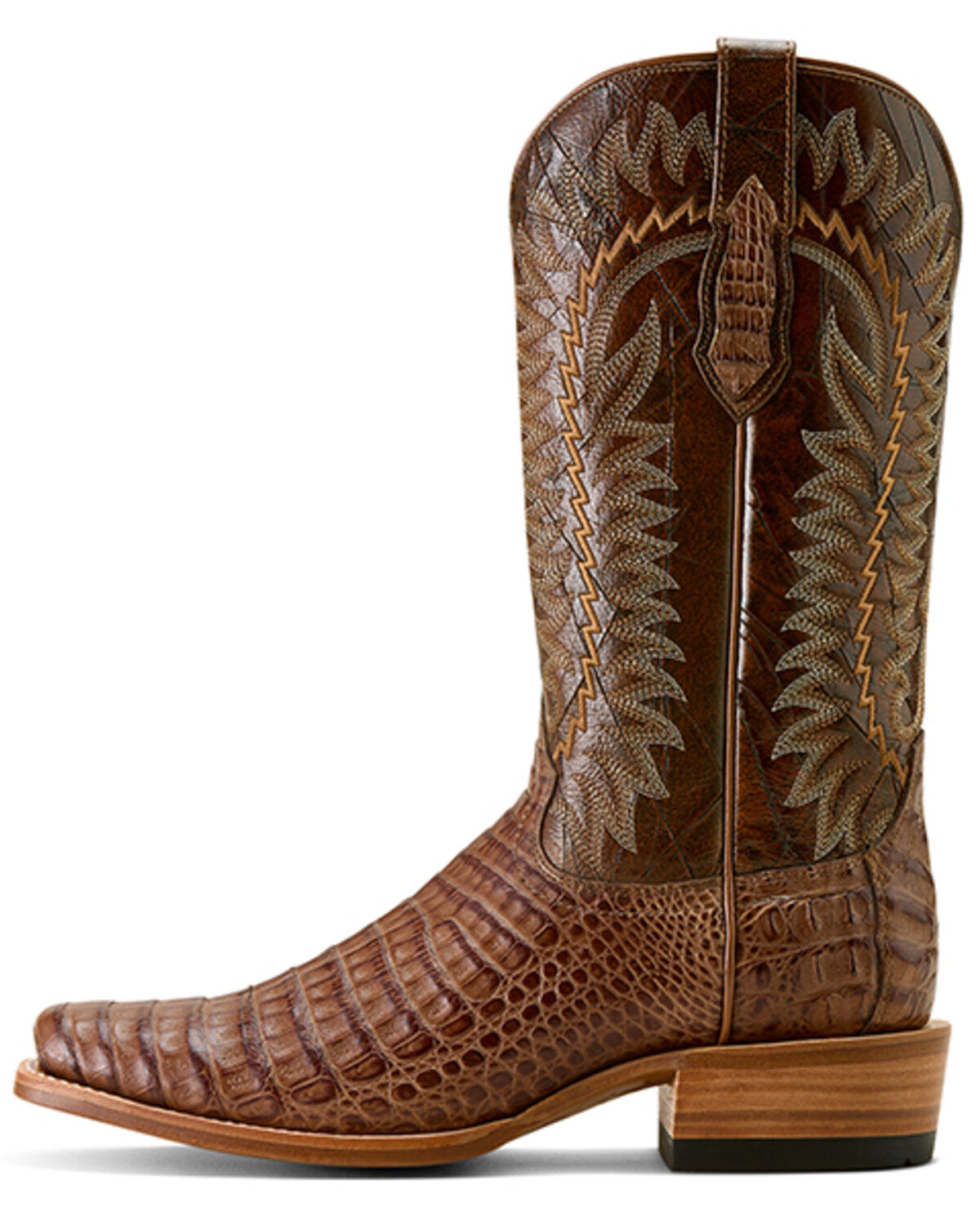 Image #3 - Ariat Men's Futurity Finalist Exotic Caiman Western Boots - Square Toe, Natural, hi-res