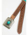 Image #2 - Myra Bag Women's Tropical Forest Hand-Tooled Leather Belt, Brown, hi-res